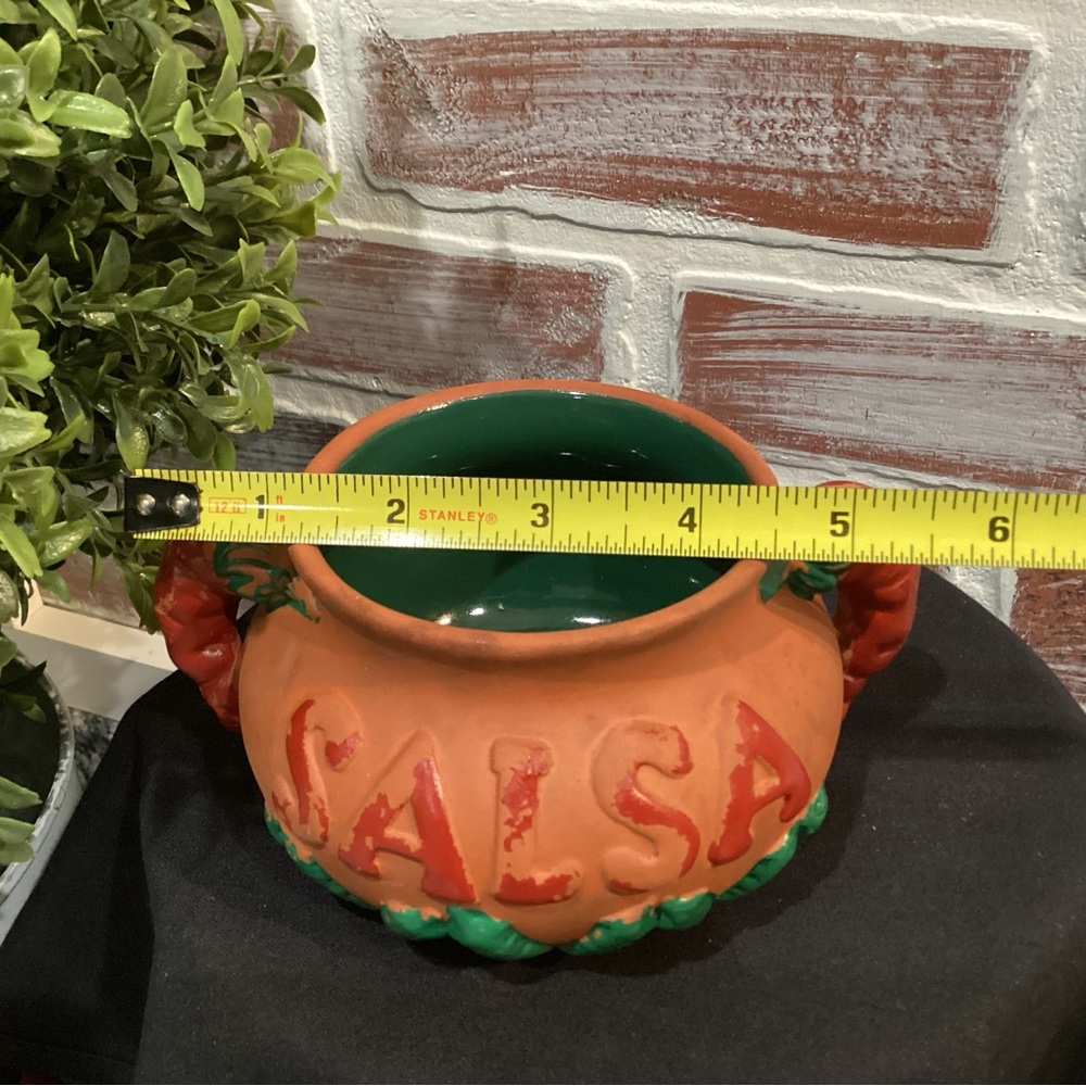 🟠 Unique Salsa Bowl ready for you to “Get Your Salsa On” - Ceramic - Used Nice - Picture 8 of 8